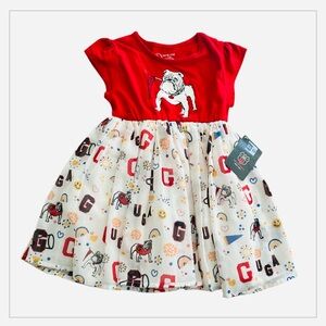 Wes & Willy Georgia Bulldogs Youth Girls Princess Dress Size 6